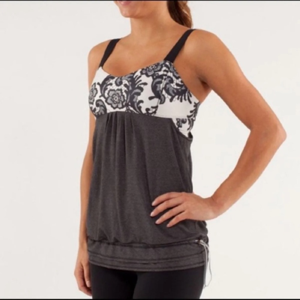 Lululemon RUN Back on Track Gray Tank